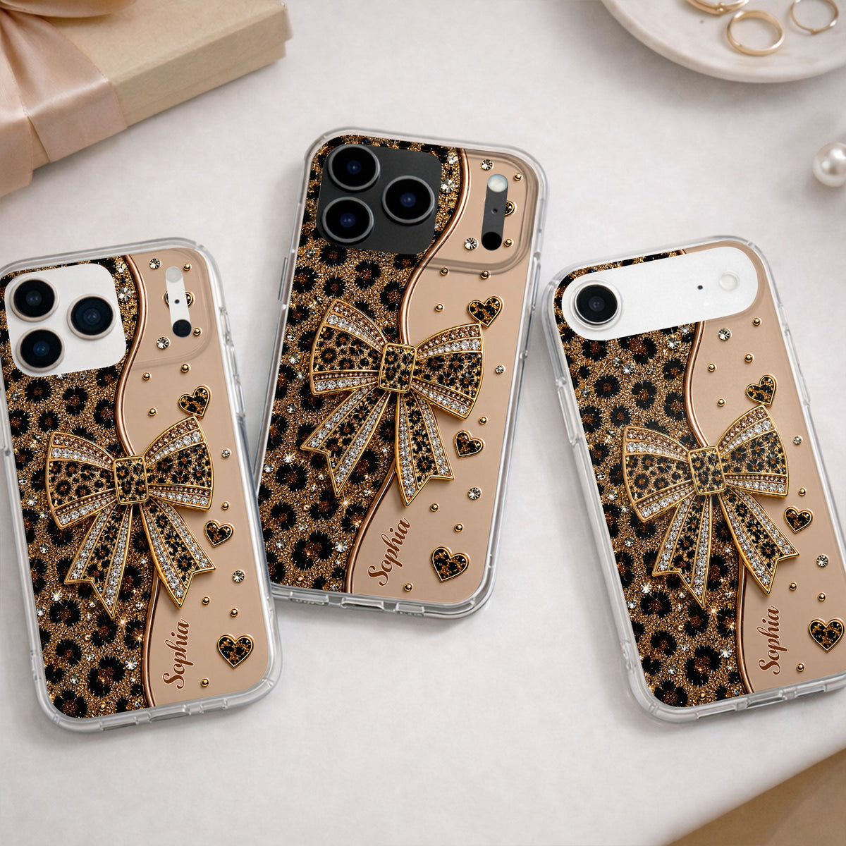 Stay Fabulous Leopard Print, Personalized Clear Phone Case, Gift For Her