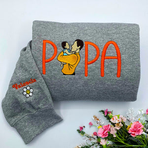 Grandpa Embroidered Shirt Custom With Favorite Photos Mother's Gift, Family Gift