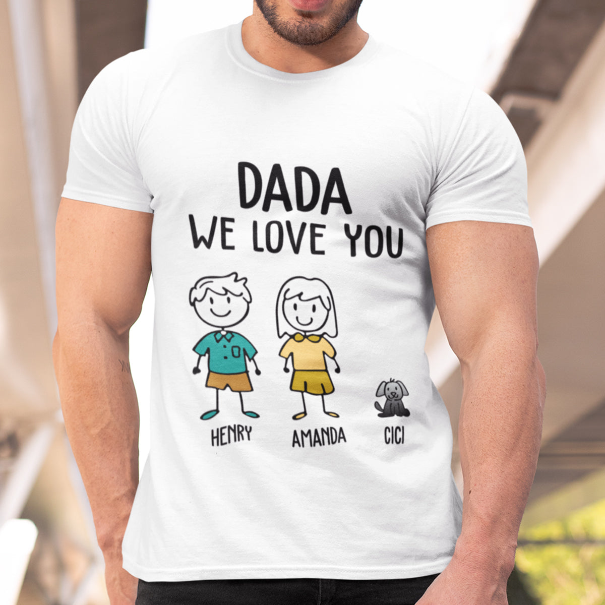 Dad, We love you Shirt - Fathers Day Gift From Daughter Son Kids