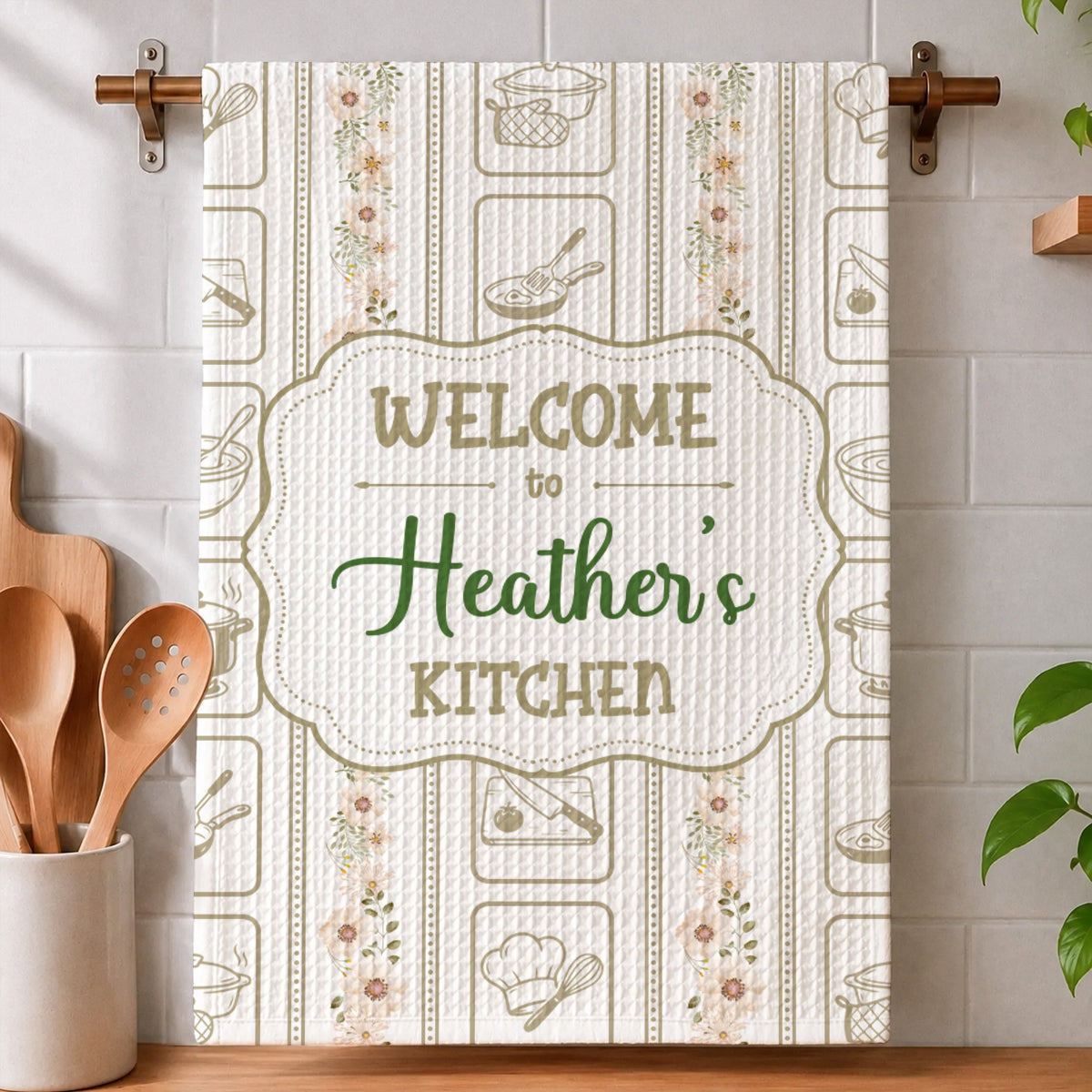 All Roads Lead Here Today - Personalized Kitchen Towel