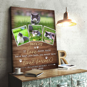 Custom Memorial Cat Pet Canvas Print Pet Loss Remembrance Photo Gifts