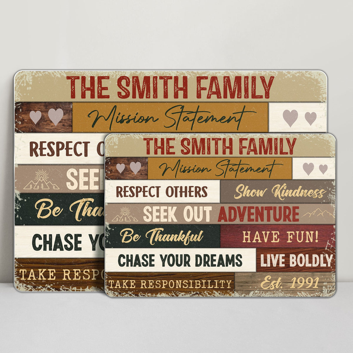 Respect Others And Show Kindness Family Sign, Personalized Metal Sign, Gift For Family