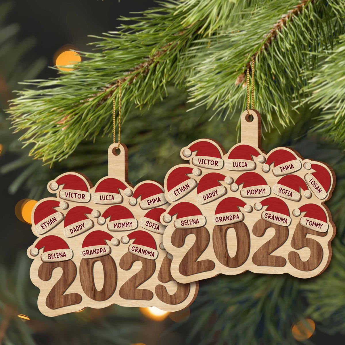 Celebrate Family This Holiday Season With Santa Hats,Custom Wood Ornament,Gift For Family