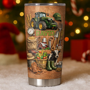 Love For The Outdoors Tractor And Farm Design, Custom Tumbler, Gift For Farmers And Countryside Lovers