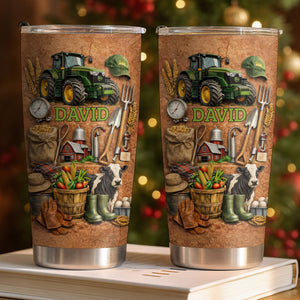 Love For The Outdoors Tractor And Farm Design, Custom Tumbler, Gift For Farmers And Countryside Lovers