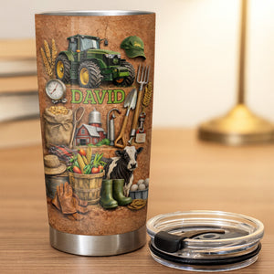 Love For The Outdoors Tractor And Farm Design, Custom Tumbler, Gift For Farmers And Countryside Lovers