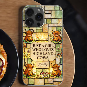 Just A Girl Who Loves Highland Cows, Clear Phone Case, Gift For Her