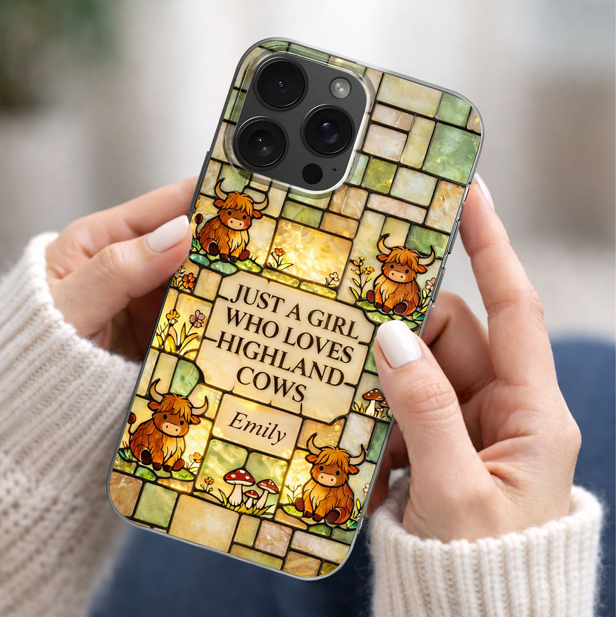Just A Girl Who Loves Highland Cows, Clear Phone Case, Gift For Her