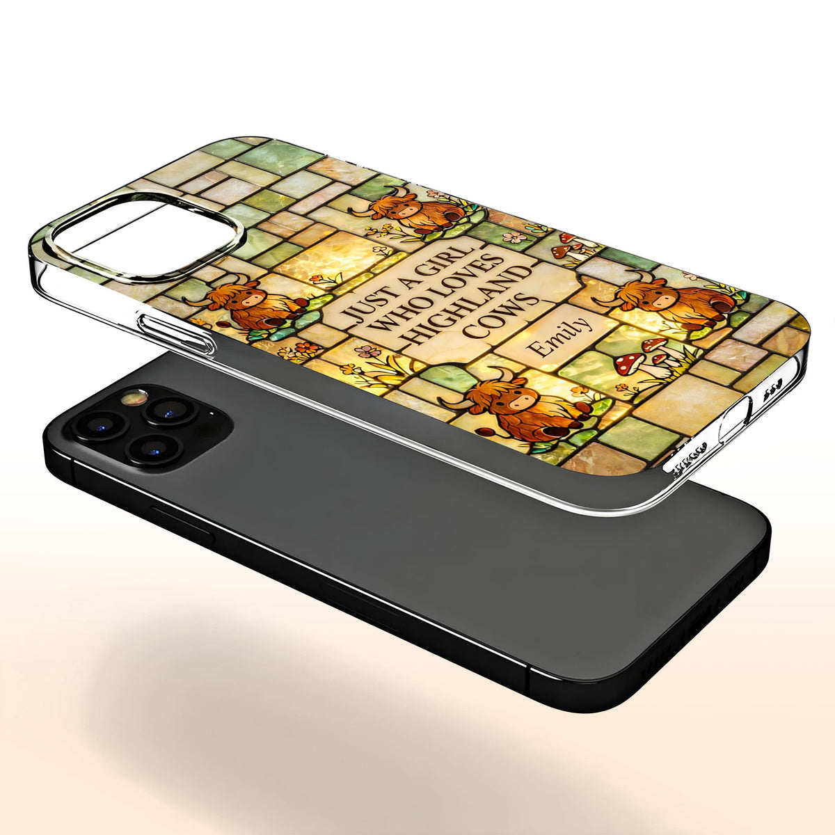 Just A Girl Who Loves Highland Cows, Clear Phone Case, Gift For Her