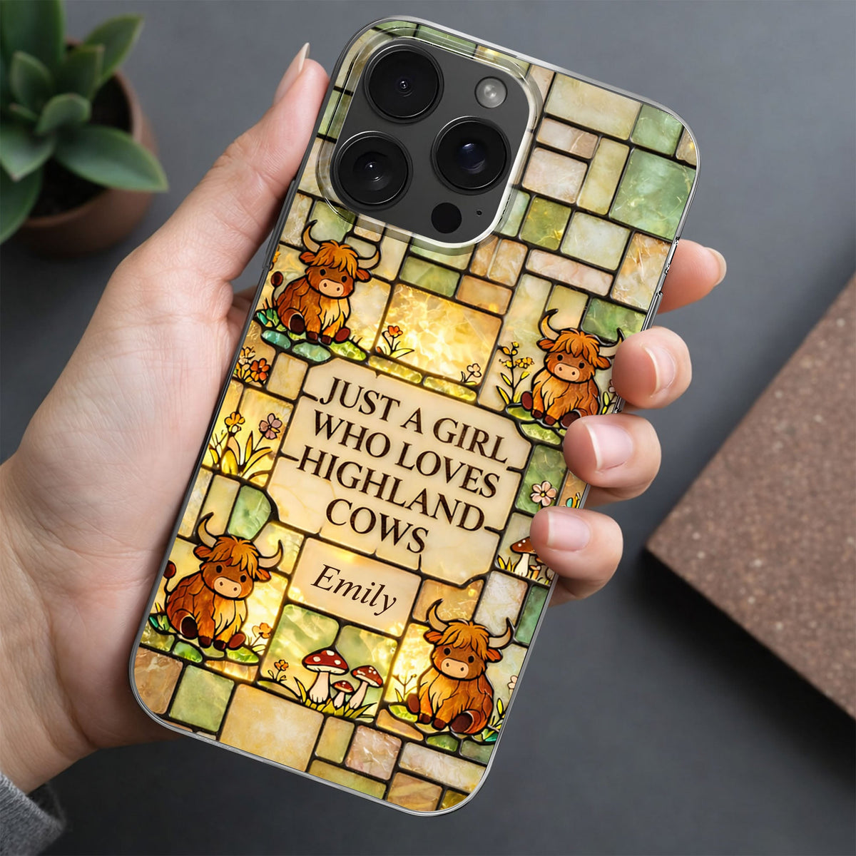 Just A Girl Who Loves Highland Cows, Clear Phone Case, Gift For Her