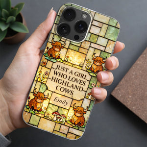 Just A Girl Who Loves Highland Cows, Clear Phone Case, Gift For Her