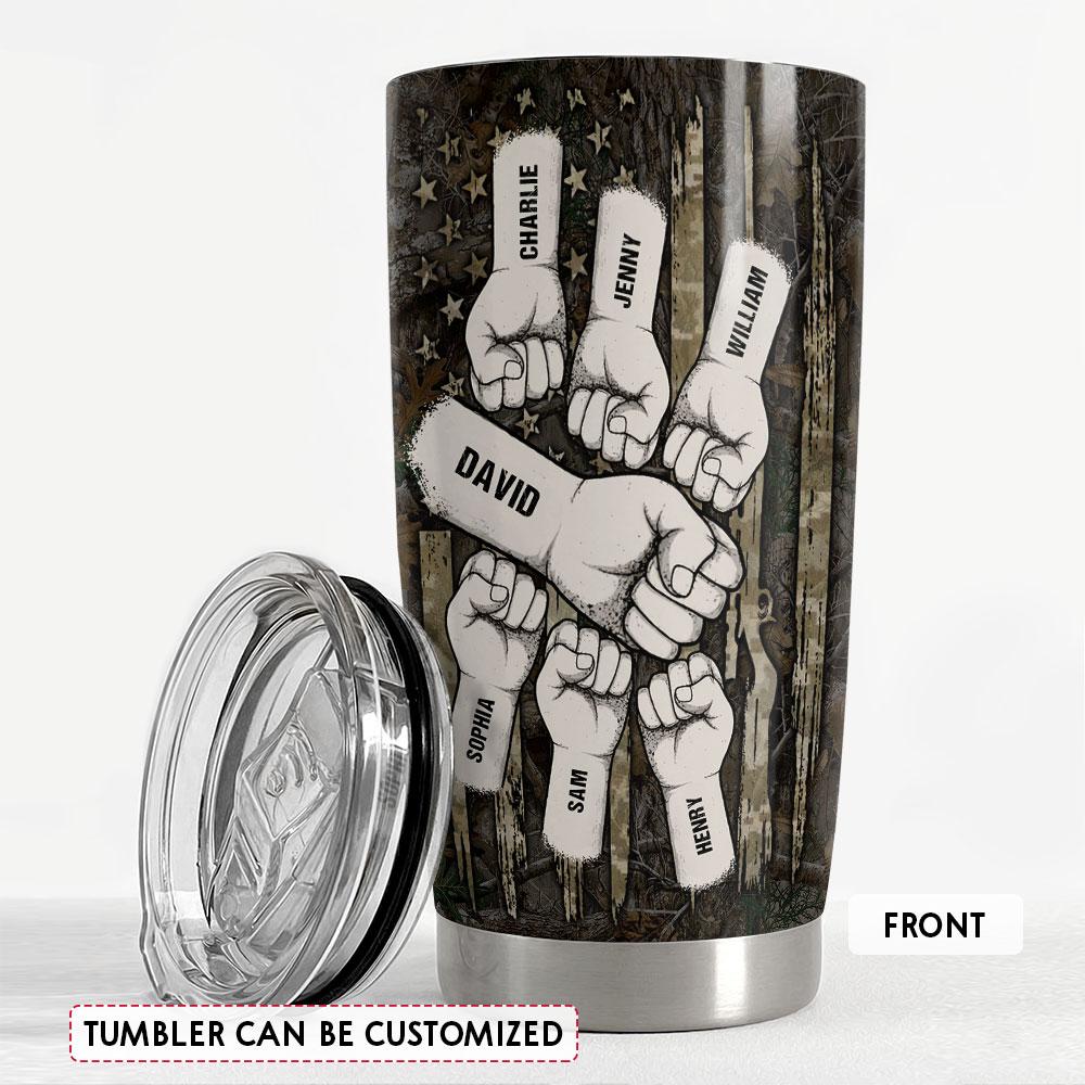 Best Buckin' Dad Ever Personalized Hunting Tumbler Cup Gift For Dad Father's Day Gift