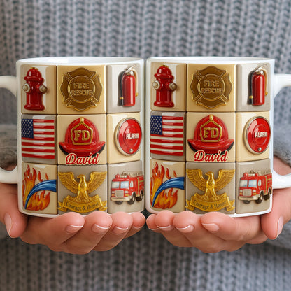 Fire Rescue Courage & Honor Firefighter Essentials, Custom Coffee Mug, Gift For Heroes and Families