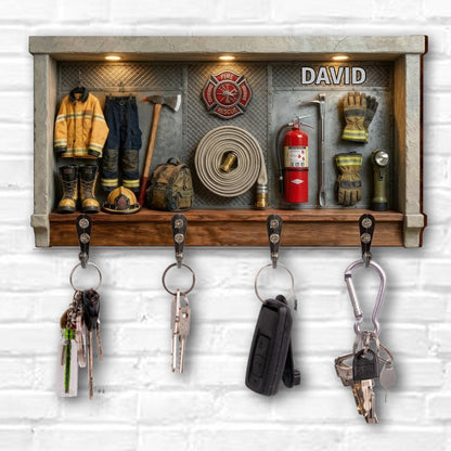Celebrate Your Personal Hero, Key Holder, Gift For Firefighters and Families
