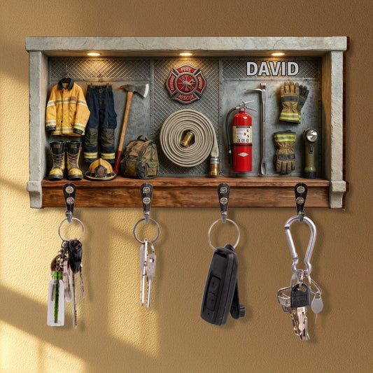 Celebrate Your Personal Hero, Key Holder, Gift For Firefighters and Families