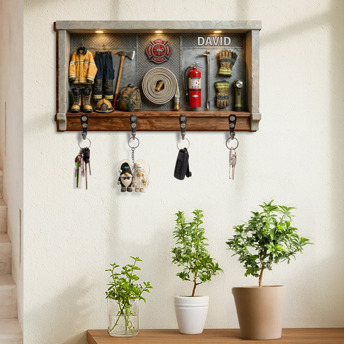 Celebrate Your Personal Hero, Key Holder, Gift For Firefighters and Families