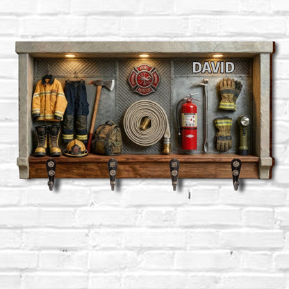 Celebrate Your Personal Hero, Key Holder, Gift For Firefighters and Families