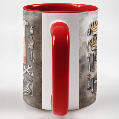 Brave Firefighter Gear Customized Mug,Personalized Custom Accent Mug,Gift For Firefighters