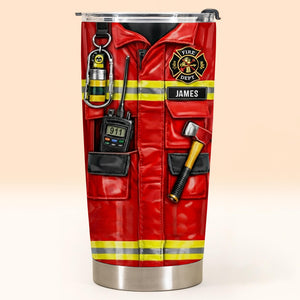 Personalize With Your Firefighter Gear Design,Custom Stainless Steel Tumbler,Gift For Firefighters