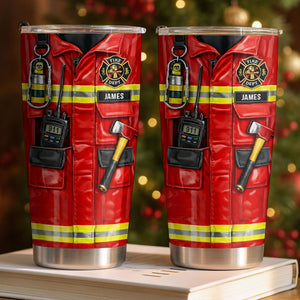 Personalize With Your Firefighter Gear Design,Custom Stainless Steel Tumbler,Gift For Firefighters
