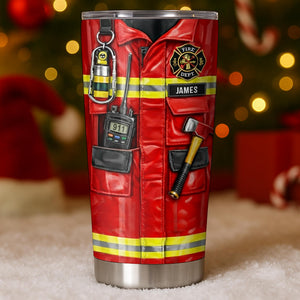 Personalize With Your Firefighter Gear Design,Custom Stainless Steel Tumbler,Gift For Firefighters