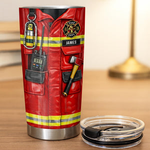 Personalize With Your Firefighter Gear Design,Custom Stainless Steel Tumbler,Gift For Firefighters