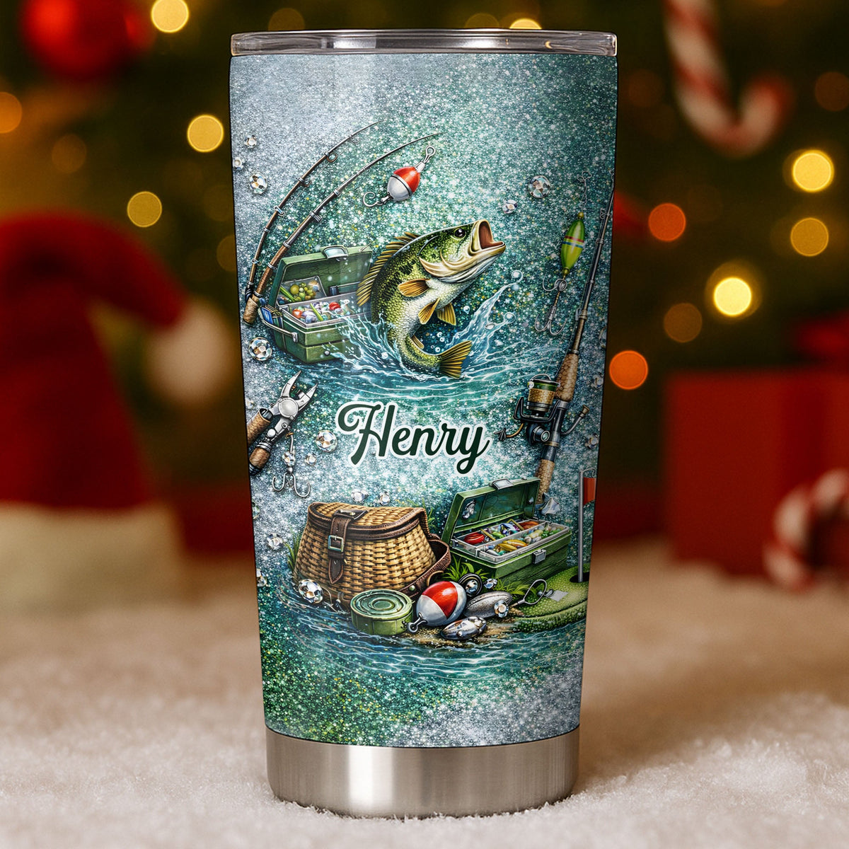 A Passion For Fishing, Personalized Stainless Steel Tumbler, Gift For Him