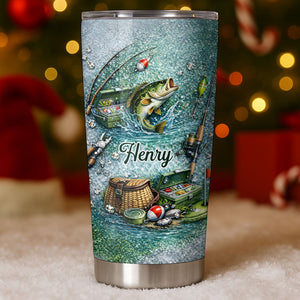 A Passion For Fishing, Personalized Stainless Steel Tumbler, Gift For Him