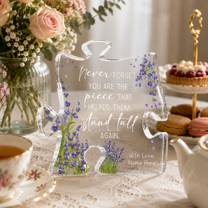 Physical Therapist Puzzle Plaque Never Forget You Helped Them Stand Tall Again PT Thank You Gift Custom Puzzle Acrylic Floral Design