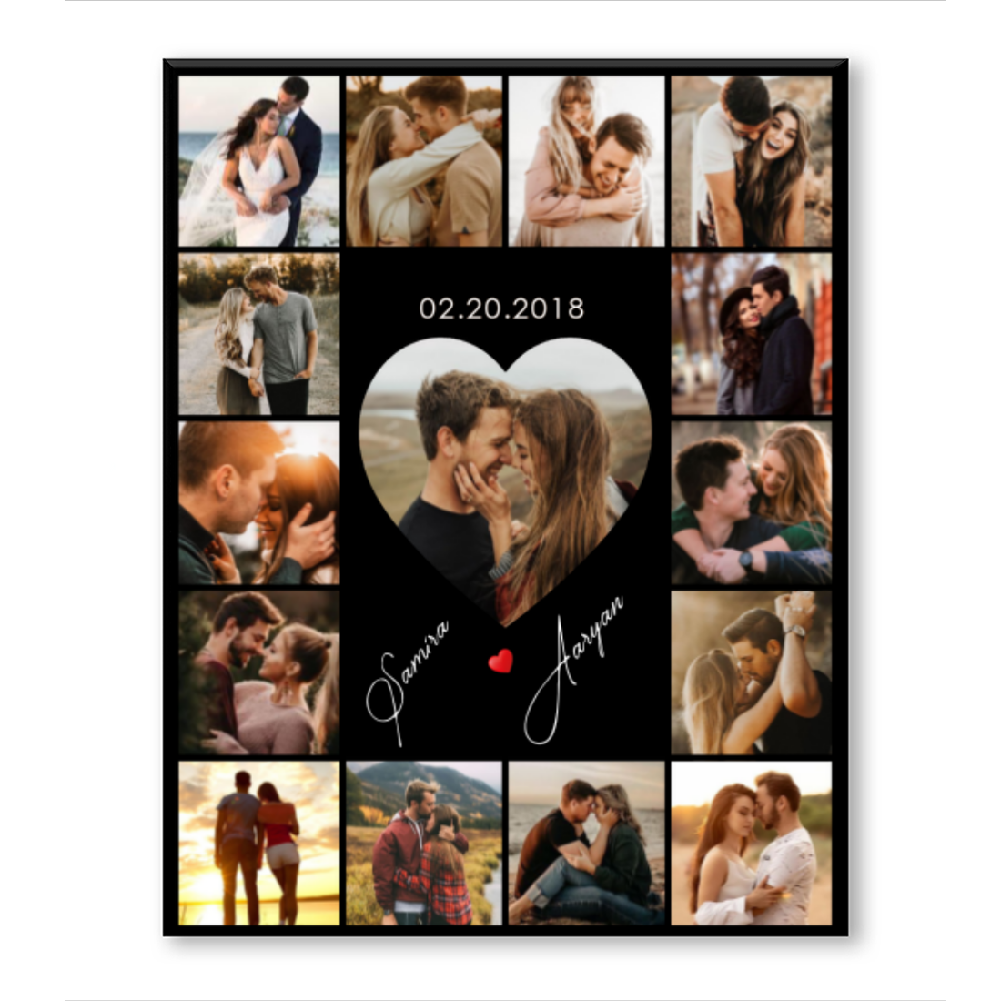 Personalized Photo Collage Canvas, Engagement Gift, Wedding Gift, Anniversary Gift, Gift for Couples, Photos on Canvas, Marriage Anniversary Collage