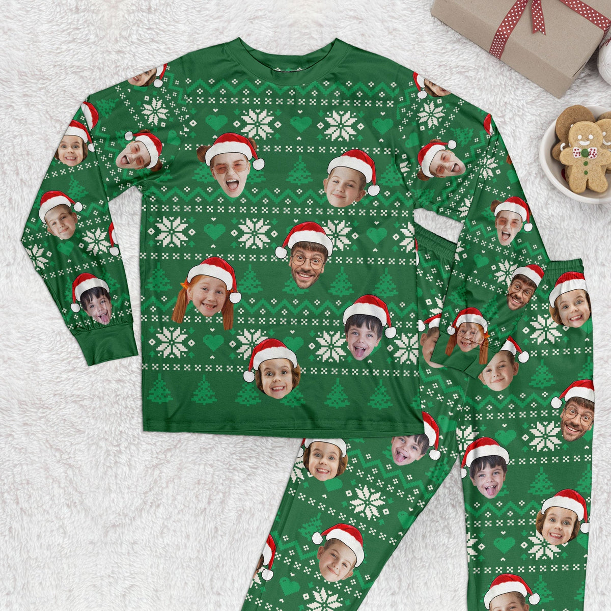 Face Family Ugly Pajamas - Personalized Photo Pajamas - Christmas Pajamas For Family