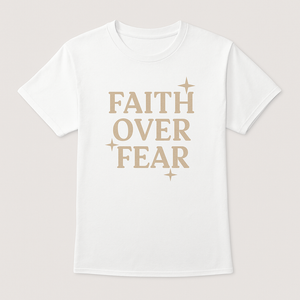 Faith Over Fear T-Shirt – Inspirational Christian Tee with Bold Lettering & Stars, Motivational Religious Graphic Shirt for Women & Men Faith%20Over%20Fear%20prompt%20%2327%20studio%20mockup.png