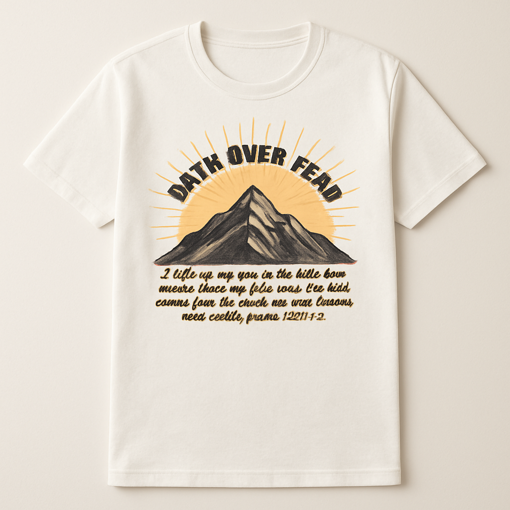 Faith Over Fear Christian Mountain T-Shirt – Inspirational Psalm 121:1 Scripture Shirt – Spiritual Uplifting Religious Graphic Tee Faith%20Over%20Fear%20prompt%20%2336%20studio%20mockup.png