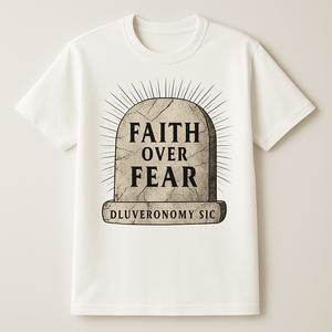 Faith Over Fear Christian T-Shirt – Scripture Stone Tablet Graphic, Spiritual Inspiration, Religious Gift, Deuteronomy Bible Verse Tee Faith%20Over%20Fear%20prompt%20%2337%20studio%20mockup.png
