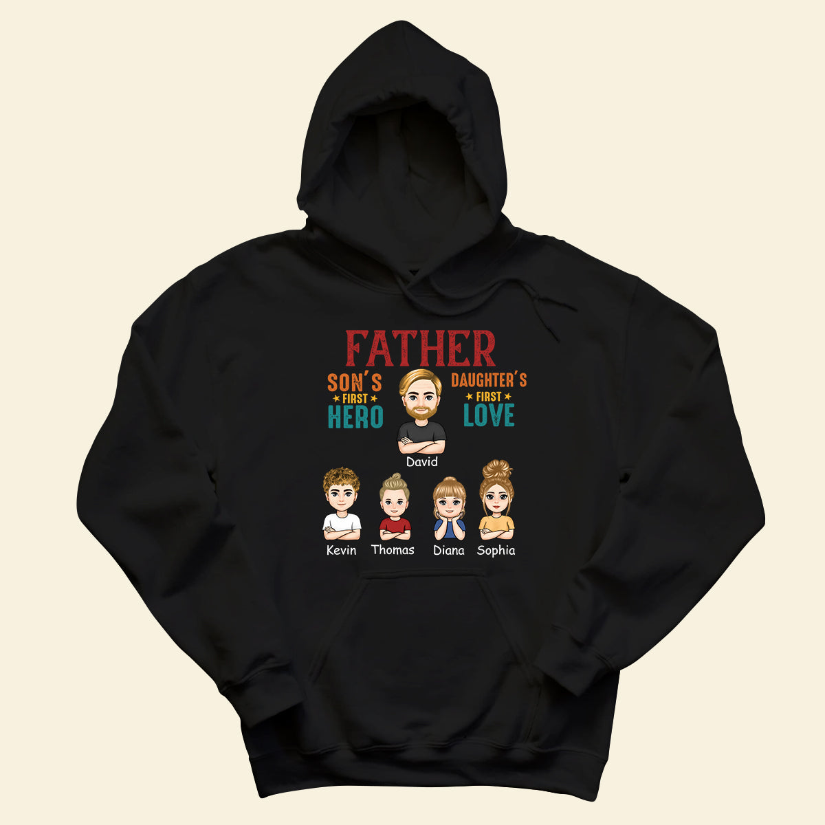 Father-Son's First Hero-Daughter's First Love - Personalized Apprael - Gift For Father