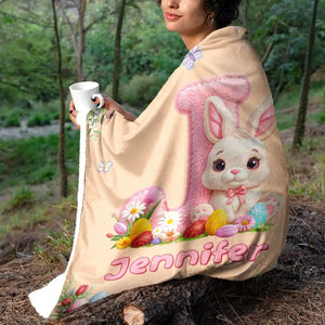 Faux Embroidery Effect Chenille Bunny Alphabet Letters - Personalized Fleece Blanket, Sherpa Blanket FauxChenilleBunnyAlphabetLetters-PersonalizedFleeceBlanket_SherpaBlanket-TU264-VKT533-MK4.jpg