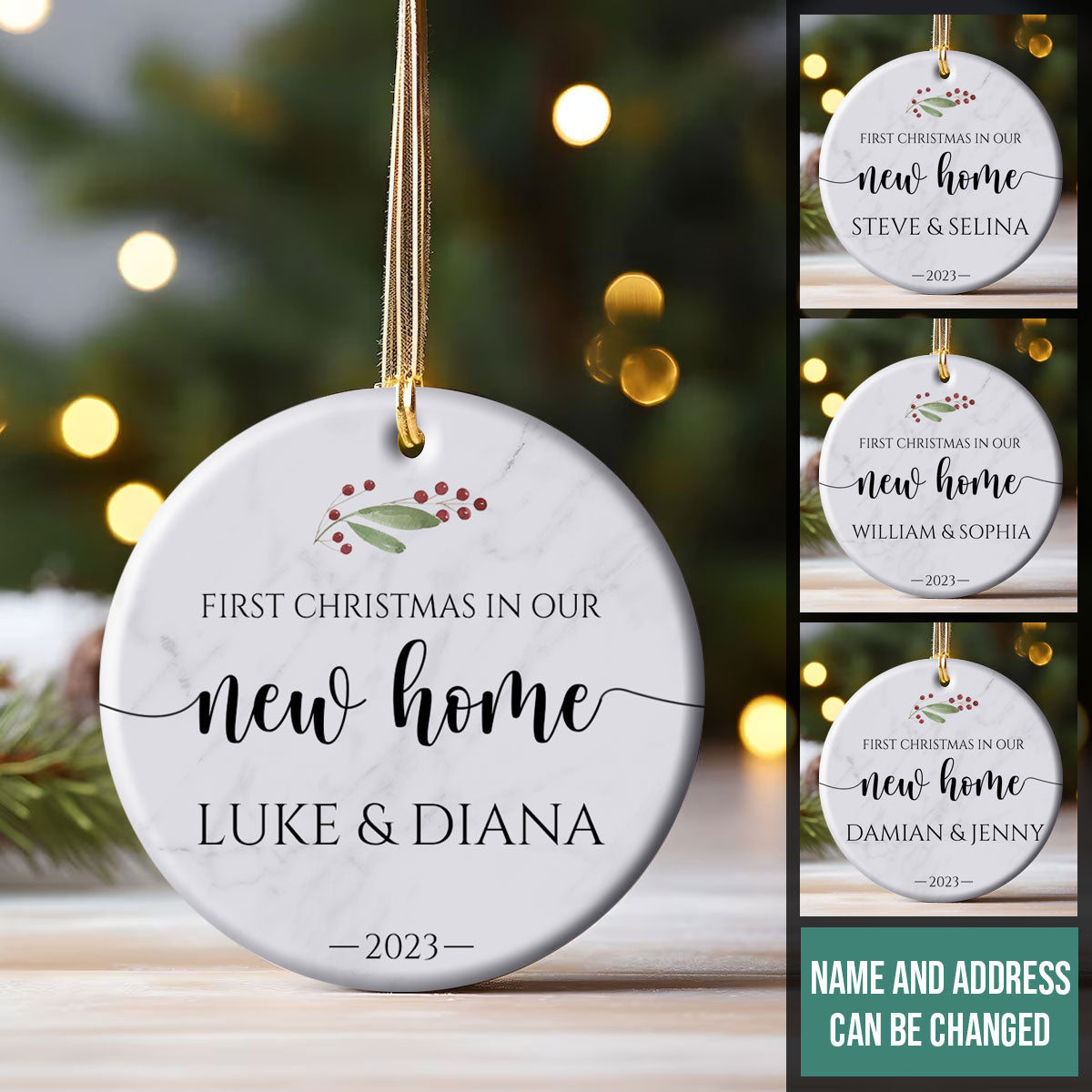 1st Christmas In Our New Home - Personalized Ornament - Christmas Gift