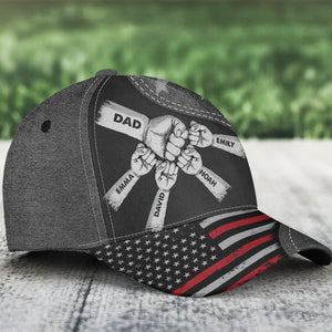 Fist Bump Daddy Grandpa - Personalized Classic Cap - Gift For Dad