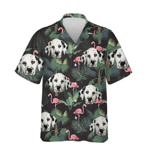 Flamingo Pal Shirt - Personalized Custom Dog Photo Hawaiian Shirt