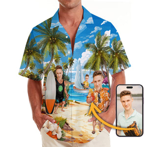Funny Summer Hawaiian Shirt - Custom Face Hawaiian Shirt