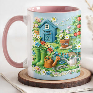 Charm Of A Cozy Garden Retreat With Flowers,Custom Accent Mug,Gift For Garden Lovers