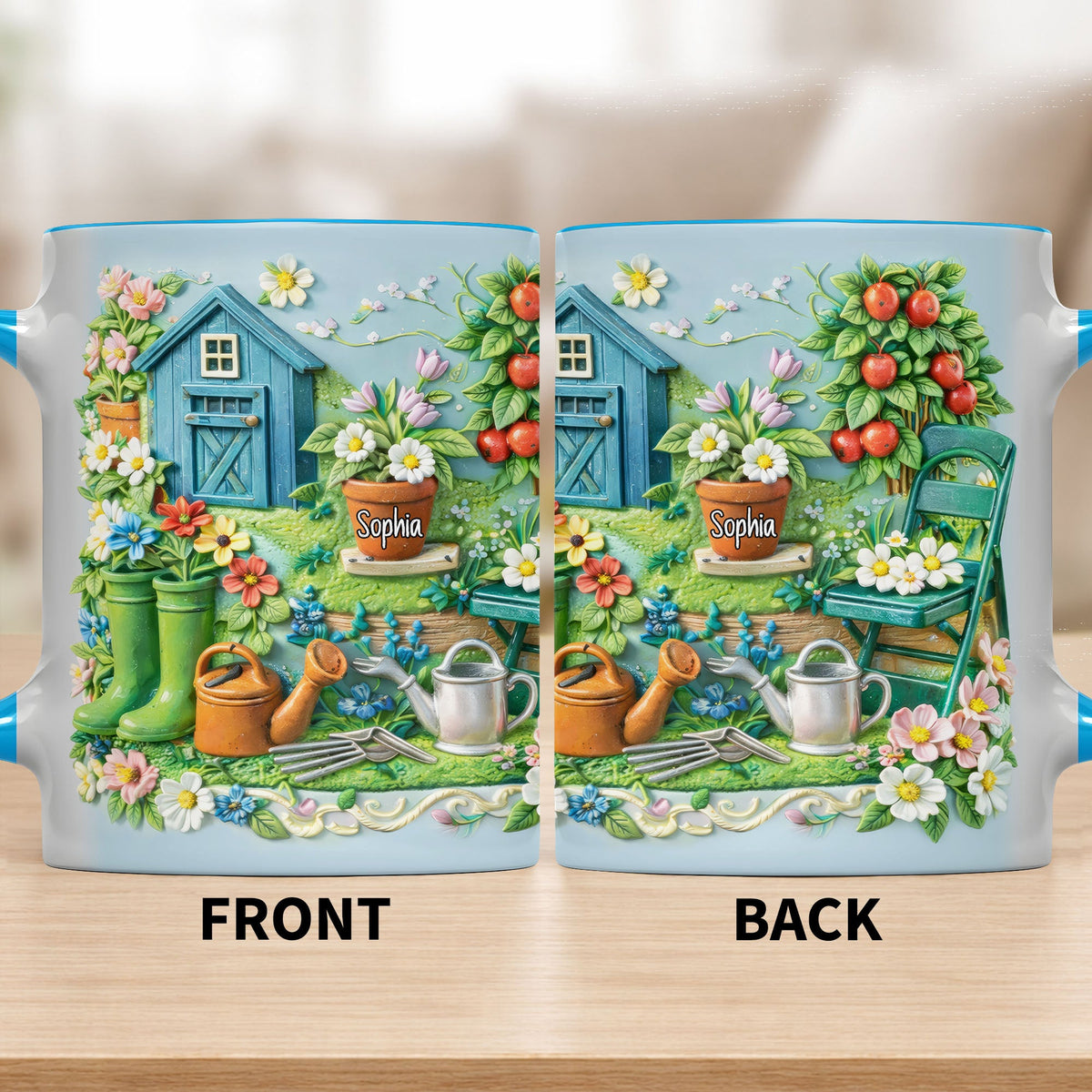 Charm Of A Cozy Garden Retreat With Flowers,Custom Accent Mug,Gift For Garden Lovers