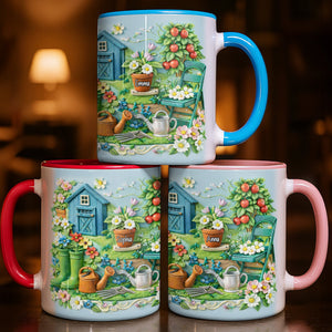 Charm Of A Cozy Garden Retreat With Flowers,Custom Accent Mug,Gift For Garden Lovers