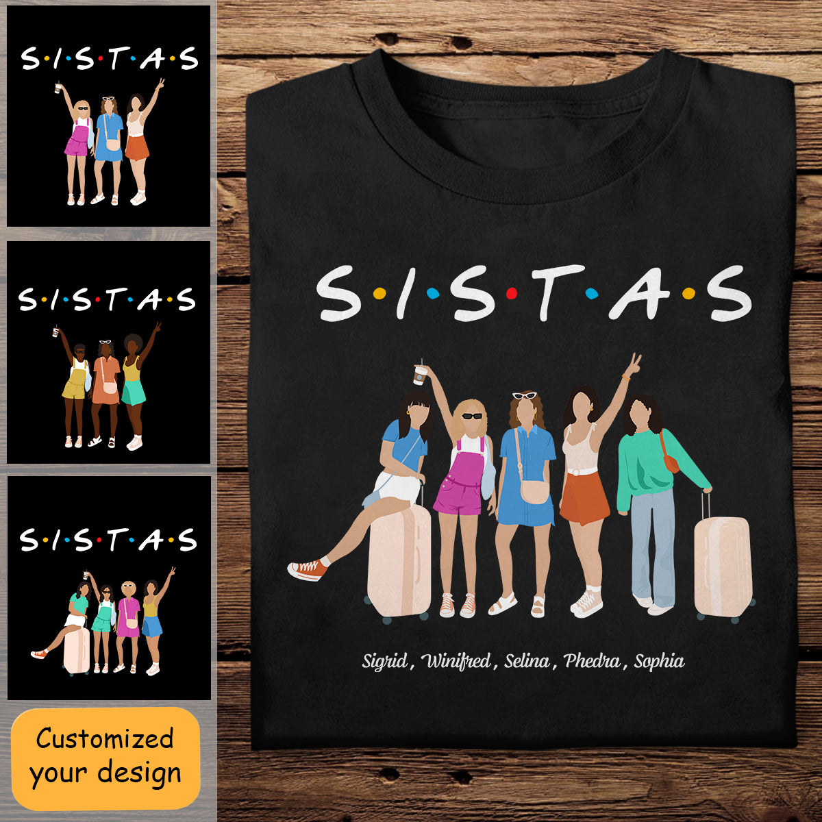 Girls Trip Sistas - Personalized Apparel - Gift For Sisters, Bestie, Friend, Summer Vacation