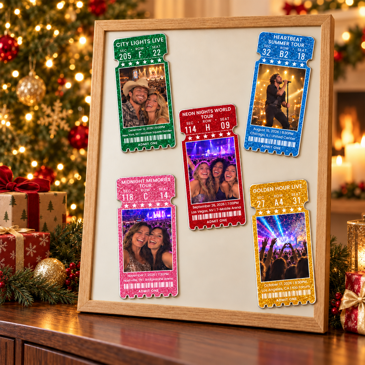 Custom Concert Ticket With Photo Music Event For Fans, Music Lovers - Personalized Magnet