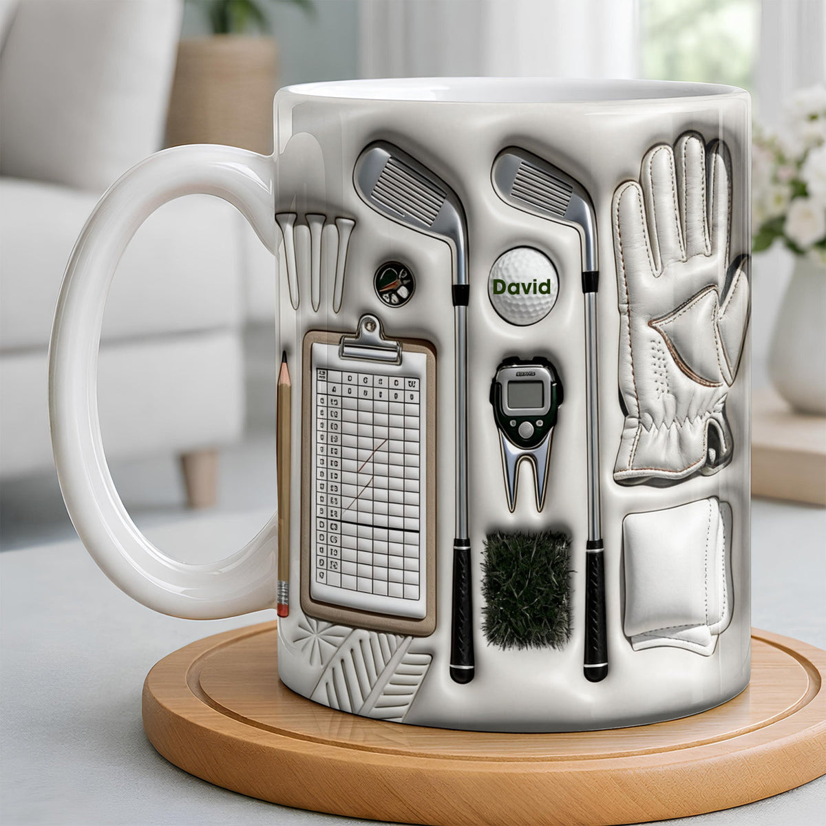 Golf Essentials For Every Golfer, Personalized Custom Coffee Mug, Gift For Golfers And Sports Enthusiasts