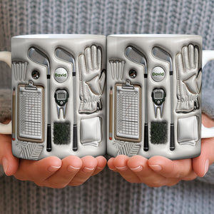 Golf Essentials For Every Golfer, Personalized Custom Coffee Mug, Gift For Golfers And Sports Enthusiasts