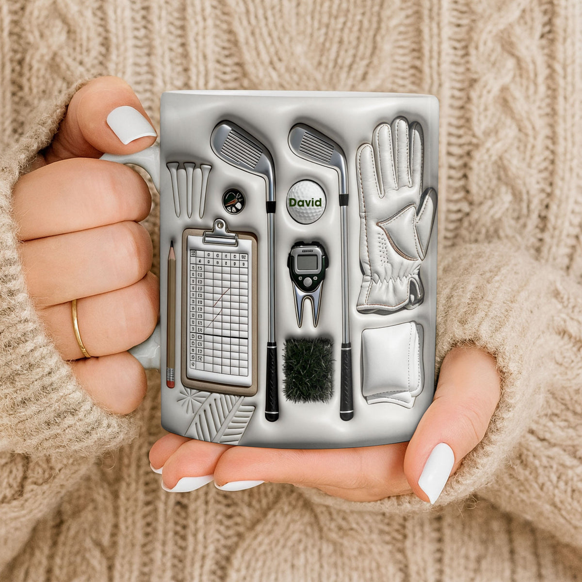 Golf Essentials For Every Golfer, Personalized Custom Coffee Mug, Gift For Golfers And Sports Enthusiasts