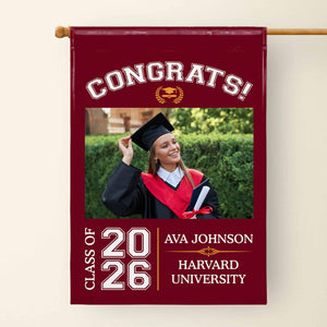 Congrats Class Of [Year], Personalized Flag, Gift For Graduates