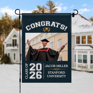 Congrats Class Of [Year], Personalized Flag, Gift For Graduates